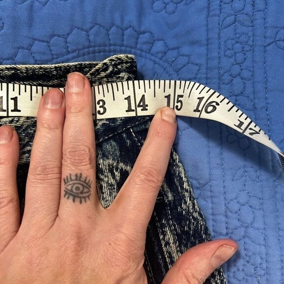 Vintage Margo club women jeans acid wash dark blue small 80s - Picture 8 of 15